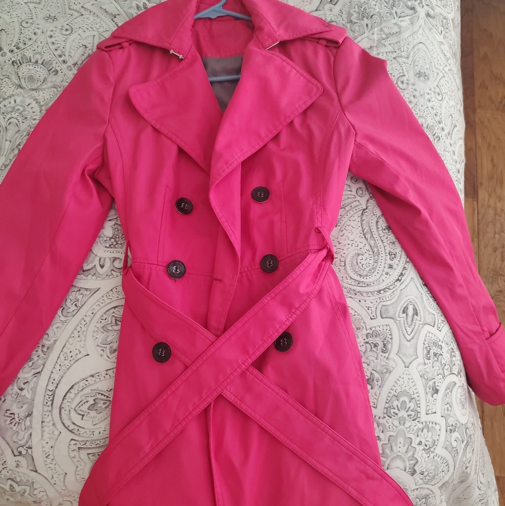Calvin Klein pink trenchcoat